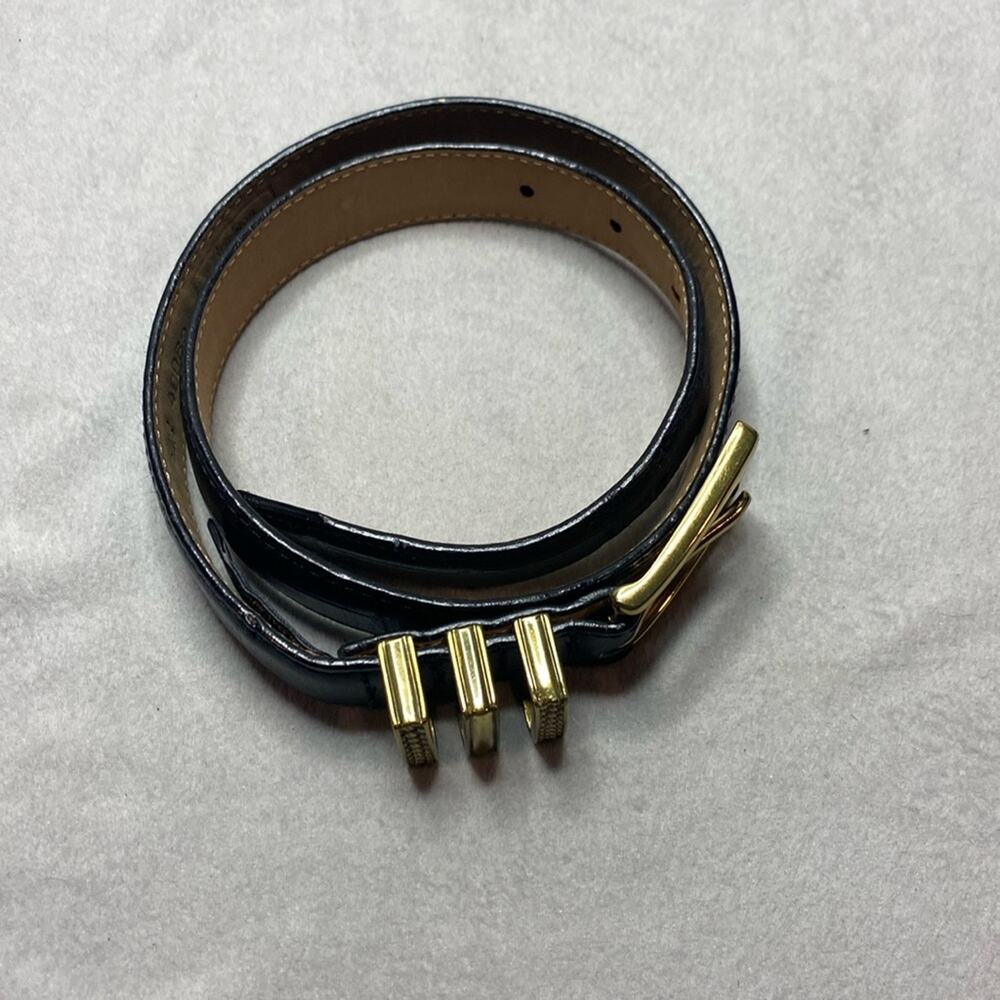 Brighton Black Leather Belt Size M30